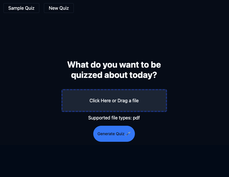 PDF Quiz Generator image