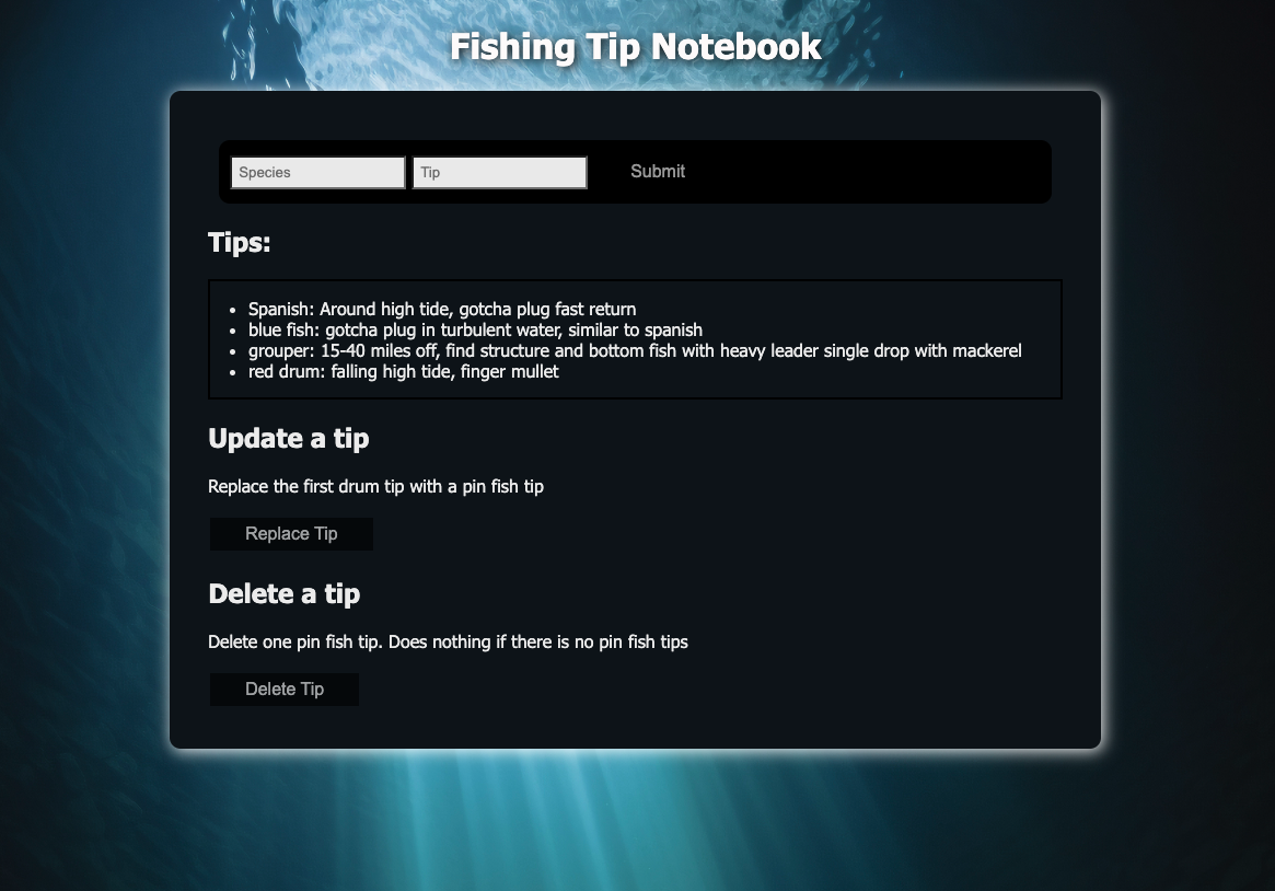 fishing notebook picture